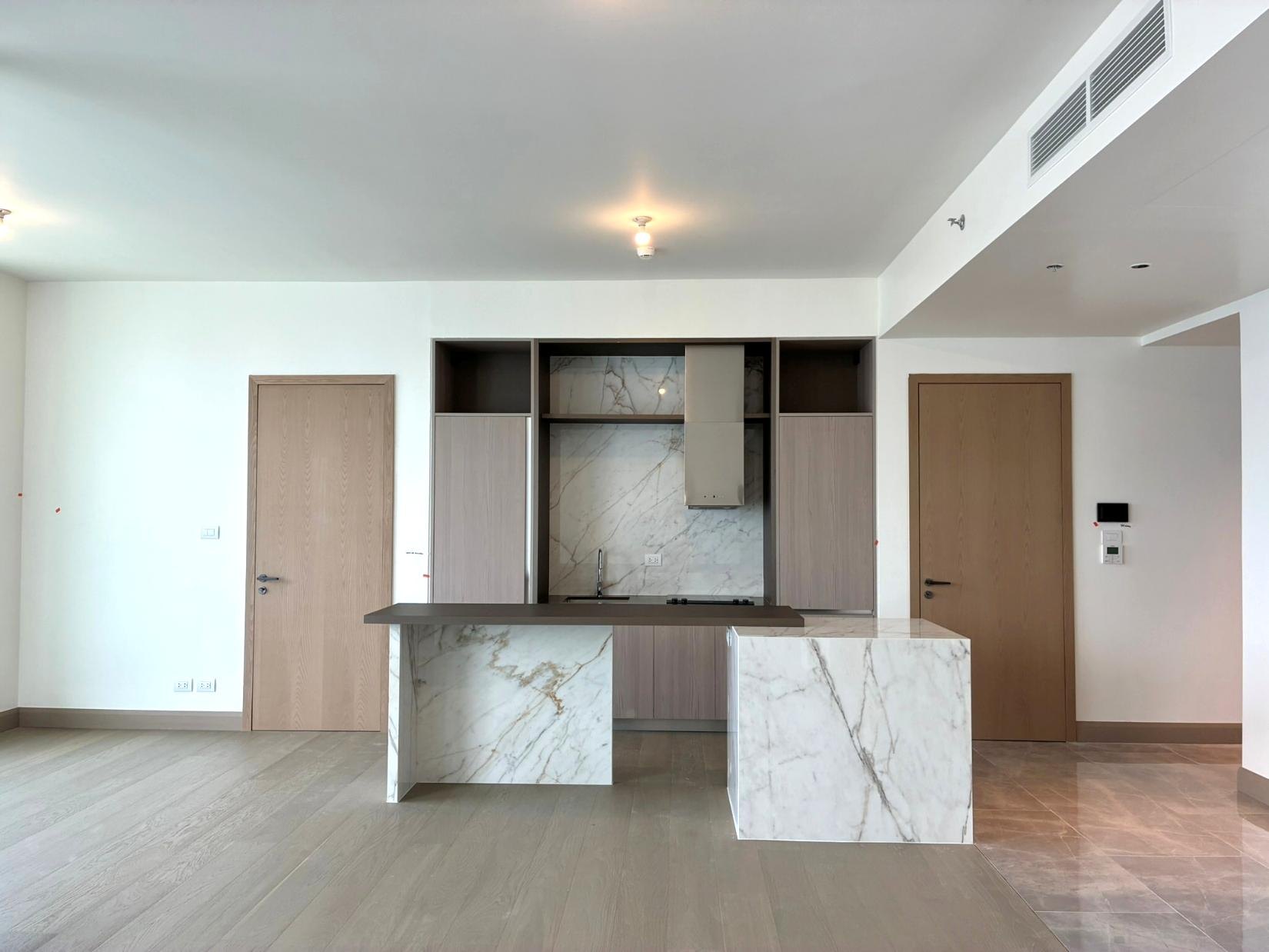 Open kitchen with Gaggenau appliances and integrated cabinetry