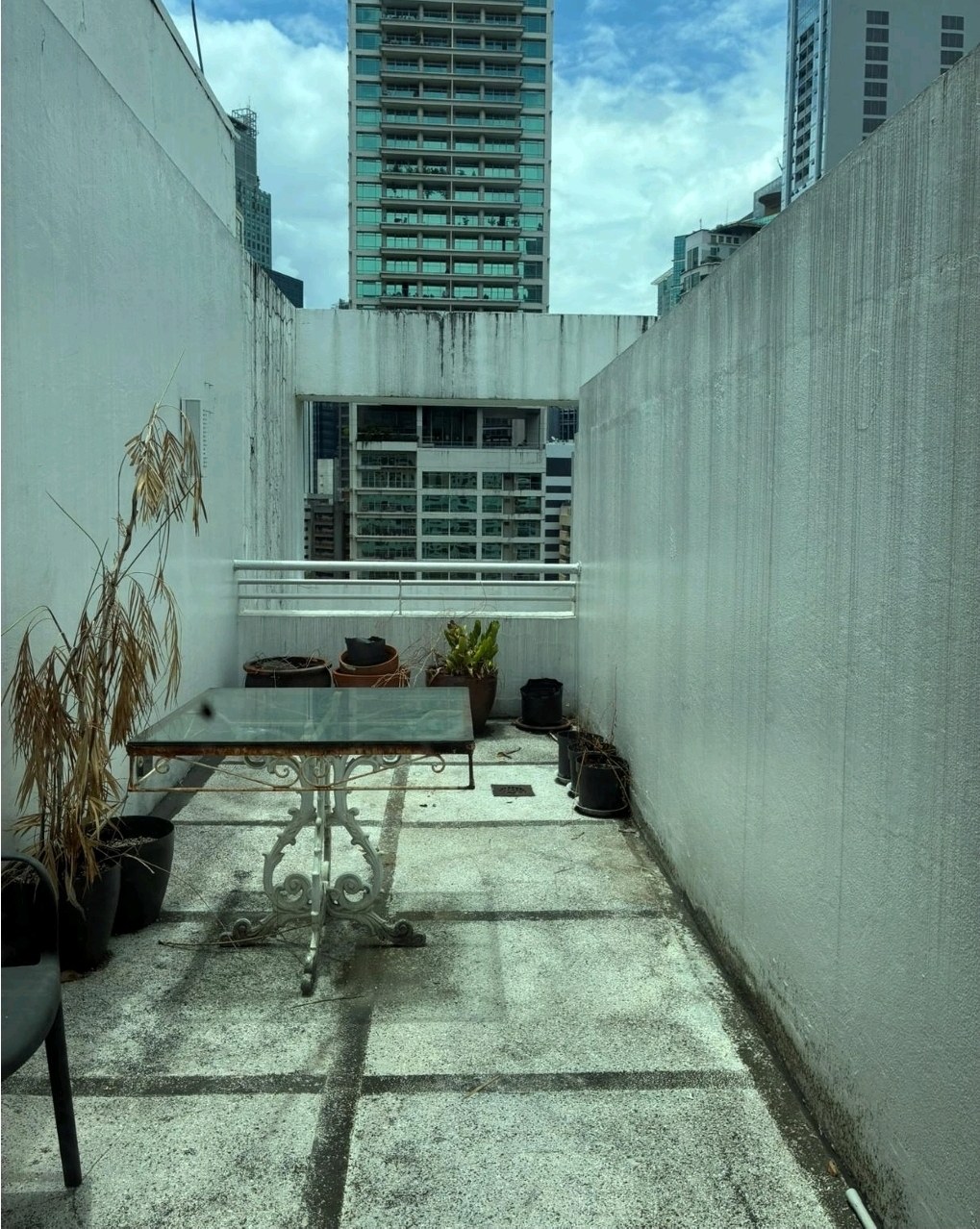 Private balcony with Makati skyline view