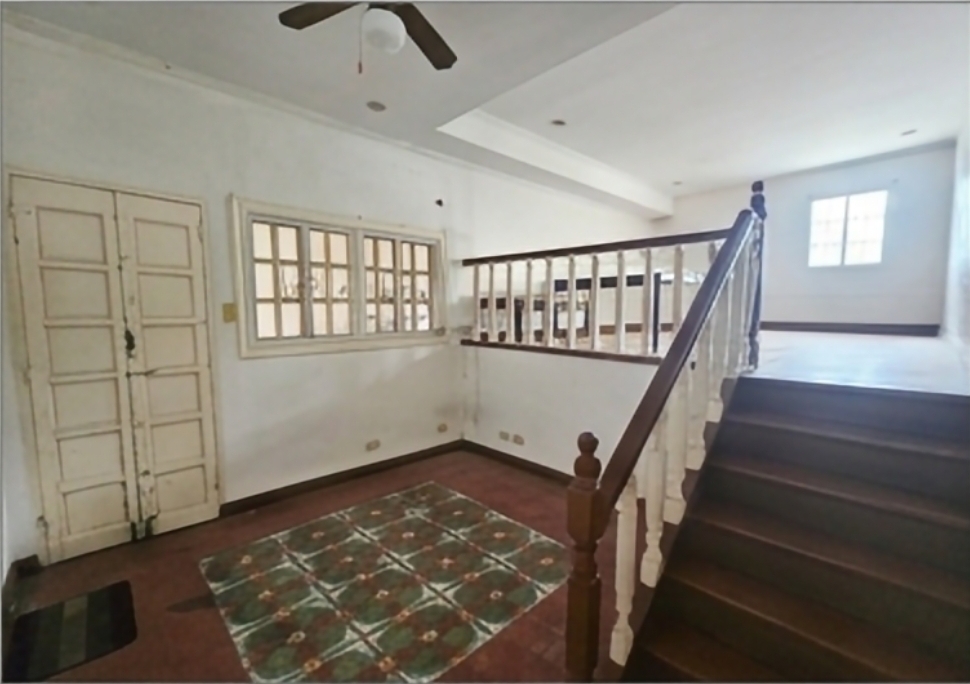 Staircase landing with original details